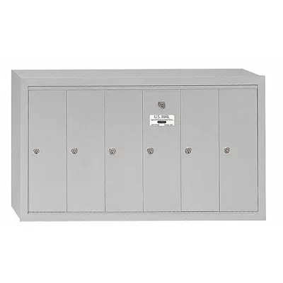 SALSBURY INDUSTRIES Mailbox: 4B+, 6 Doors, Vertical, 19 in H x 35 1/4 in W x 7 1/2 in D, Surface Mounting - Multi-Unit Mailboxes