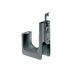 This J-hook is used for routing and supporting cable bundles up to 3/4 in diameter. It clips onto threaded rod without a locking latch, suitable for overhead cable management in data centers, industrial facilities, and commercial buildings. Made of Nylon 6/6 in black, sold in a 50-pack.