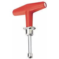 This RIDGID T-handle torque wrench is factory preset to deliver consistent torque up to 80 in-lb. With a 3/8 in drive and 5 3/4 in overall length, it is suited for precise fastening applications such as installing fittings and components that require a specific torque value without over-tightening