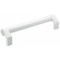 ELESA Pull Handle: Threaded Holes, Aluminum, White, M8 Screw Size, 1.3 in, 11.81 in Grip Lg (MPN RHW1-30.R300.9002)