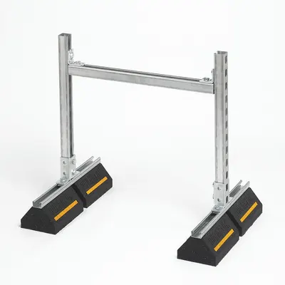 DURA-BLOK Duct Support Block: Rubber Base, Electroplated Cast Iron - Elevated Support Block Systems with Strut Channel