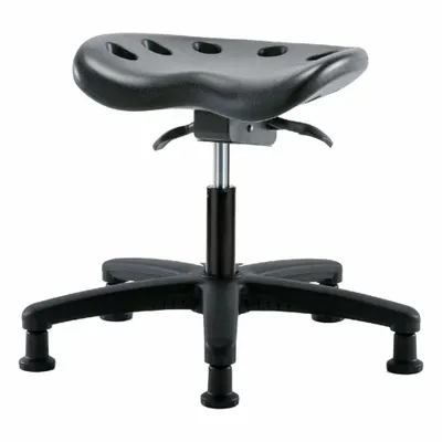 OEM Tractor Stool: Polyurethane, Ht Range 16 1/2 in to 21 1/2 in, 17 in Seat Wd - Polyurethane Lab Stools