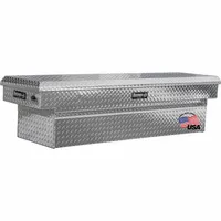 BUYERS PRODUCTS Crossover Truck Box: Crossover Truck Box, Single Lid Lid, 71 in Overall Wd, Aluminum (MPN 1709435)