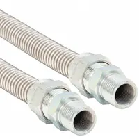 Gas Connector: 1/2 in Hose Inside Dia., 6 ft Hose Lg, 86,000 BTU Capacity, Silver, FNPT x FNPT (MPN 30-3131-72)