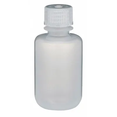 GLOBE SCIENTIFIC Sampling Bottle: Polypropylene, 2.02 fl oz, 60 mL, Natural - Polypropylene Narrow Mouth Round Lab Bottles