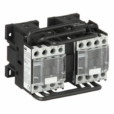 Dayton Magnetic Contactor: Reversing, 3 Poles, 3NO Contacts, 18 A - Reversing IEC Contactors