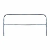 GARLOCK SAFETY SYSTEMS Leg Rails: 10 ft x 42 in, 20 in Mid-Rail Ht, Permanent, Guardrail, Gray (MPN 408565G)