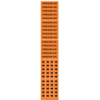 Pipe Marker: Hydrochloric Acid, Orange, Black, Fits 3/4 in and Smaller Pipe O.D., 3 Pipe Markers (MPN 7381-3C)