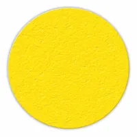 Floor Marking Tape: Circle, Solid, Yellow, No Legend, 3 in x 3 in, 0.58 mil Tape Thick, INCOM, 25 PK (MPN LM200Y)