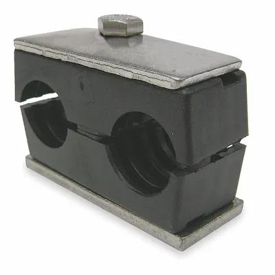 BEHRINGER PIPE SYSTEMS Vibration-Dampening Beta Clamp: Ribbed Bore, 304 Stainless Steel Clamp (MPN TWT5125-PP) - Vibration-Dampening Textured Core Beta Clamps