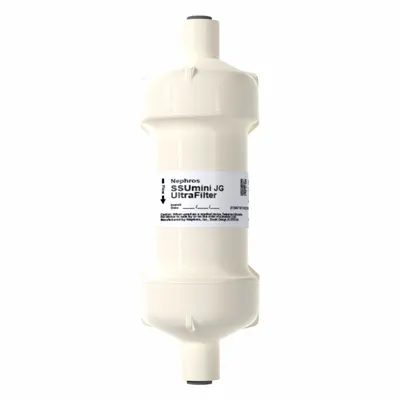 NEPHROS Inline Water Filter: 0.005 micron Micron Rating, Medisulfone - Dialysis Equipment Water Filters