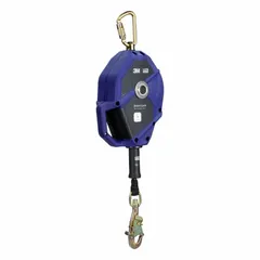 This Class 1 mounted self-retracting lifeline from the Smart-Lock series features a Technora lifeline and a steel carabiner anchorage end connection. It is equipped with RFID and designed for overhead-only anchoring, with a harness steel swivel snap hook for worker attachment. Typical applications include construction and industrial maintenance where overhead fall arrest is required.