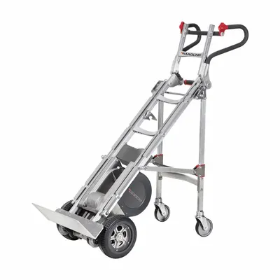 MAGLINER Stair Climber: Powered, 725 lb Cap, Folding, Aluminum, 10 in, Flat-Free - Heavy-Duty Electric Stair-Climbing Hand Trucks