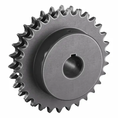 TRITAN Roller Chain Sprocket: 40-2, For 1/2 in Chain Pitch, 1 in Bore Dia, 30 Teeth - Size 40-2 Fixed-Bore Roller Chain Sprockets