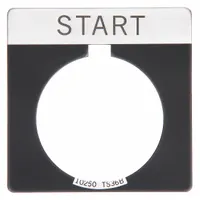 Legend Plate: 30 mm Panel Mounting Size, Square, 1 3/4 in Overall Ht x 1 3/4 in Overall Wd (MPN 10250TS33)