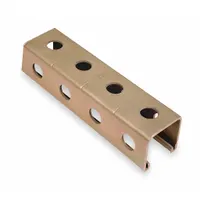 Strut Channel - Punched Hole: Steel, Electroplated, 12 ga Gauge, Punched Holes, Single Strut Channel (MPN B 995 10)