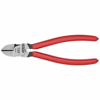 KNIPEX Diagonal Cutting Plier: Std, Straight, Narrow, 3/4 in Jaw Lg, 7/8 in Jaw Wd - Standard-Cut Diagonal-Cutting Pliers