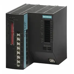Standby UPS system designed for DC input applications. Provides 960 VA backup power with 24 V DC input and 24 V DC output. Suitable for maintaining continuous power to industrial control equipment during mains interruptions.