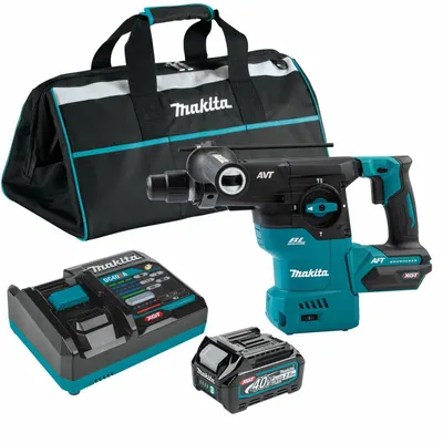 MAKITA GRH08M1 Cordless Rotary Hammer Kit, SDS-Plus, 3 1/8 in max, 4.0 Ah - Makita Cordless Rotary Hammers