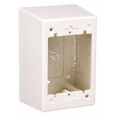 This plastic, off-white deep 1-gang device box is designed for use with Pan-Way® T-45 nonmetallic single-channel raceways. It mounts via screw-on attachment and provides a housing for electrical connections in raceway systems.