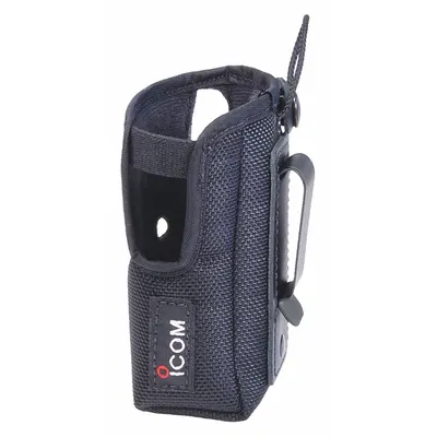 ICOM Case with Fixed Belt Clip: Fits Icom, For F3001/F4001 Series, Black, Nylon - ICOM-Compatible Carrying Accessories