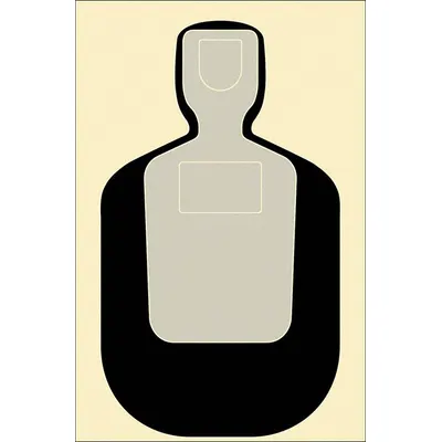 ACTION TARGET TQ-19-100 Silhouette Target, Green, 100 Pack - Silhouette Targets