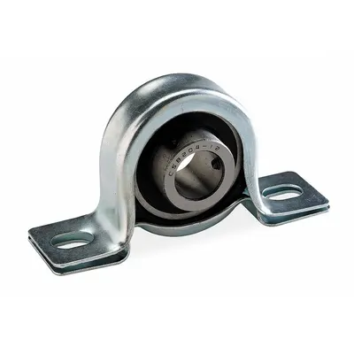 Dayton Pillow Block Bearing: 5/8 in Bore, Steel, Set Screws, 15/16 in Shaft Ht - Stamped Steel Pillow Block Ball Bearings