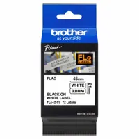 Flag Label: Rectangle, 1 25/32 in x 13/16 in, Polyester, White ( Matte), 72 Labels Included (MPN FLE2511)