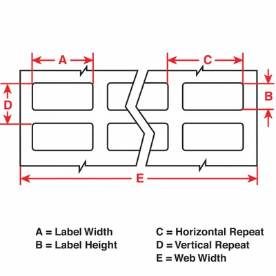 BRADY THT-12-533-10 Precut Label Roll - Brady Precut Label Rolls