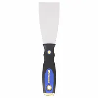 WESTWARD Putty Knife: Bld. Mat. Carbon Steel, Hdl. Mat. Plastic/Rubber/Steel, Stiff, 9 in Overall Lg