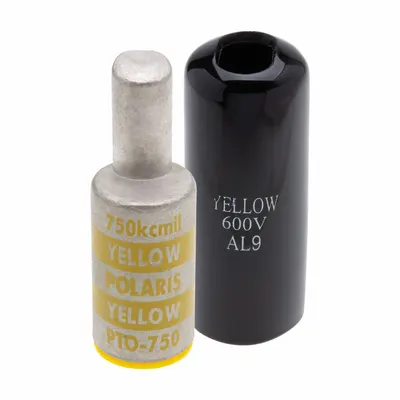POLARIS PTO-750 Pin Terminal Compression Adapter, 750 kcmil, Offset Pin, Copper - Pin Terminal Compression Adapters