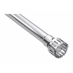 This dispersing tool is designed for use with IKA model 0003787001. It operates at a maximum speed of 10,000 RPM, suitable for mixing, emulsifying, and dispersing solids into liquids in laboratory processes.