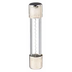 Fast-acting cylindrical fuse rated 500 mA, 250 V AC, with a 1/4 in x 1 1/4 in body size. Provides overcurrent protection in industrial equipment, control panels, and power supplies where rapid response to short circuits is required.