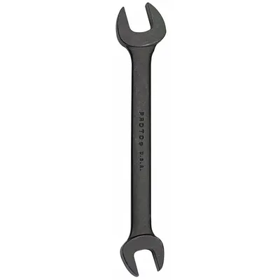 PROTO Open End Wrench: Alloy Steel, Black Oxide, 3/4 in_11/16 in Head Size - SAE, Double End, Open End Wrenches