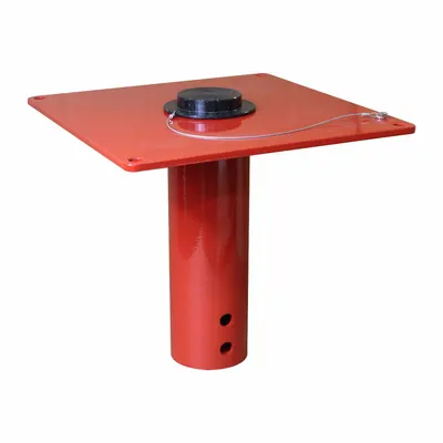THERN Socket-Mount Base, Steel, For 4.5 in Mast Diameter, 5BF10 - Socket-Mount Bases