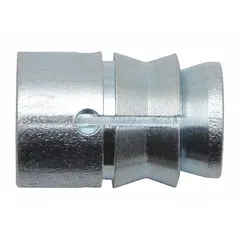 Steel drop-in anchor with 3/8 in diameter and 3/4 in overall length. Coarse thread type. Pack of 100. Used for fastening into solid concrete or masonry.