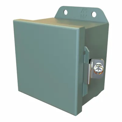HAMMOND Electrical Enclosure: Steel, 4 in x 4 in x 3 in, NEMA 12/13/3R/4, Solid Cover - Steel Washdown Enclosures