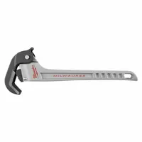 MILWAUKEE Pipe Wrench: Aluminum, 2 1/2 in Jaw Capacity, Serrated, 17 1/20 in Overall Lg, Ergonomic (MPN 48-22-7418)