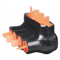 BLACKBURN Multitap Connector: 4 Port, Single-Sided Entry, 14 AWG – 4 AWG Wire Size, Black (MPN AMTS414)