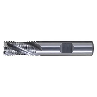 CLEVELAND Roughing End Mill: Carbide, 4 Flute, Fine Pitch, 3/8" Mill Dia, 1/2" LOC - Square Carbide Roughing End Mills