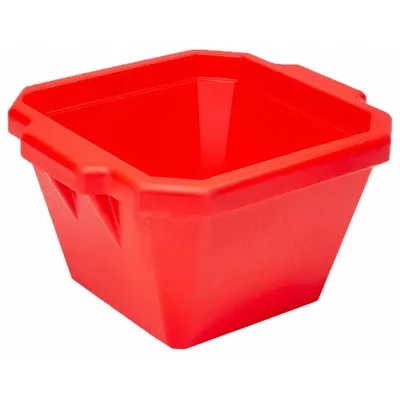 GLOBE SCIENTIFIC Ice Bucket with Lid: 1 L Capacity, Rectangular, Polyurethane Foam, Red - Ice Buckets & Pans
