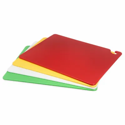 SAN JAMAR Cutting Board Set: 24 in Overall Lg, 18 in Overall Wd, Green/Red/White/Yellow - Cut-N-Carry Cutting Board Sets