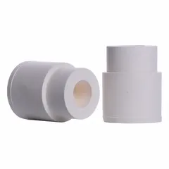 This KIMBLE stopper is molded from white isoprene rubber, offering flexibility and autoclavability for repeated sterilization. Sized 24 with a 24 mm top diameter and one hole, it is used to seal laboratory glassware such as flasks and test tubes, allowing insertion of tubing or probes for vacuum or gas-line applications.