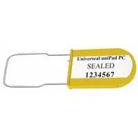 UNIVERSEAL Padlock Seals: Yellow, Plastic, 100 lb Breaking Strength, 1 3/16 in Hasp Lg, 50 PK (MPN UPAD-PC YELLOW50)