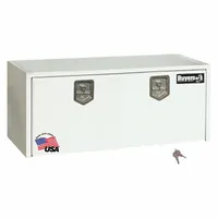 BUYERS PRODUCTS Underbody Truck Box: Underbody Truck Box, Single Drop-Down Door Door, White, Steel (MPN 1702410)