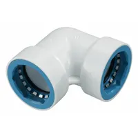 HYDRORAIN Elbow: 1/2" Push x 1/2" Push, ABS Plastic, 150 psi Max Working Pressure, 1.5 in Wd (MPN 06516)