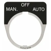 Legend Plate: 30 mm Panel Mounting Size, Half-Round, 1 5/8 in Overall Wd, For Series 10250T (MPN 10250TM68)