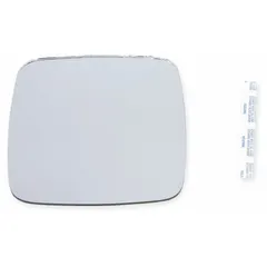 Convex replacement glass for rectangular vehicle mirrors with 6 in mirror height. Provides wide-angle view to reduce blind spots. Suitable for use on trucks, trailers, and heavy equipment.