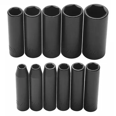 PROTO Impact Socket Set: 1/4 in Drive Size, Small Set (0-50 pieces) Set Size - SAE Impact Socket Sets