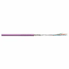 Shielded continuous flexing bus drop cable for Profinet systems. Features (2) pair 22 AWG conductors with a PVC jacket. Minimum bend radius factor of 7 x OD for fixed installations and 10 x OD for flexible applications. Suitable for use in cable carriers or moving machine parts in industrial automation.